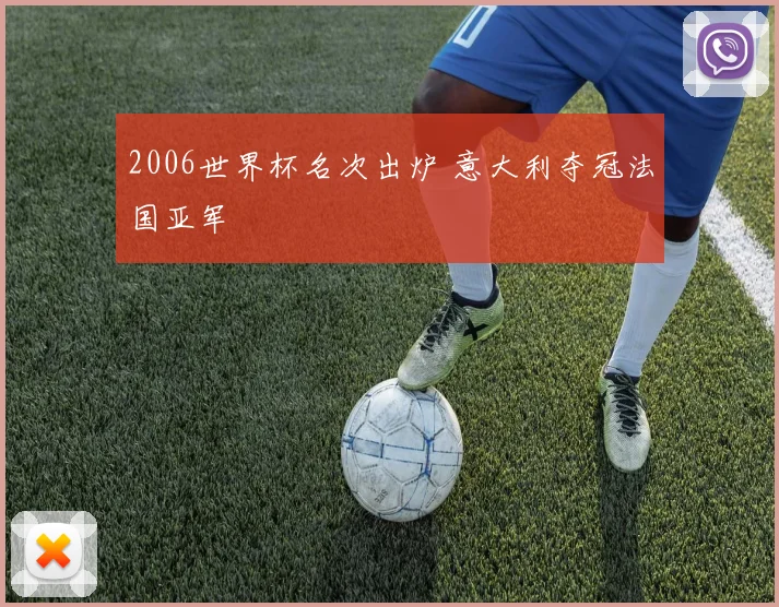 2006世界杯名次出炉 意大利夺冠法国亚军