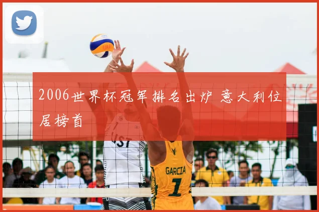2006世界杯冠军排名出炉 意大利位居榜首